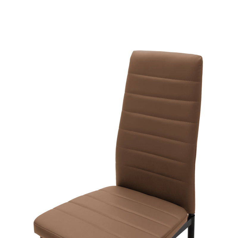 Καρέκλα Parker pakoworld PU cappuccino-μαύρο πόδι 42x48x98εκ pakoworld