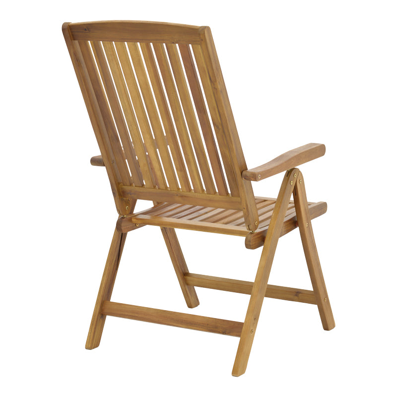 Πολυθρόνα 5 θέσεων Zerco pakoworld πτυσσόμενη ξύλο ακακίας φυσικό 61x65x110εκ pakoworld