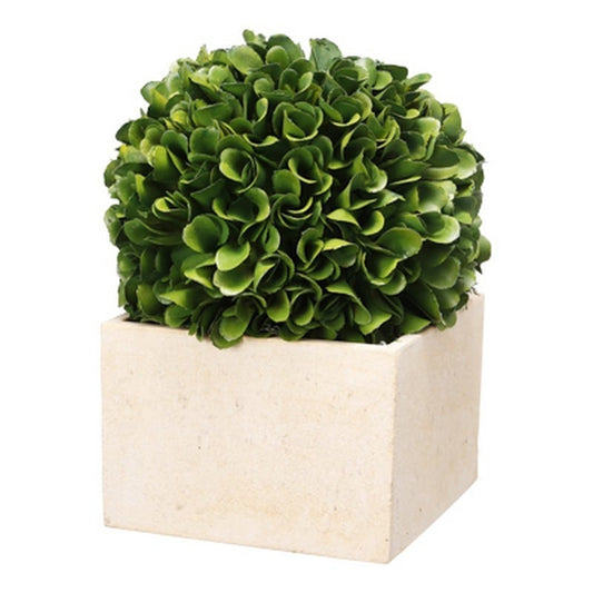 Artekko Boxwood Τεχνητός Πύξος σε Κασπώ Πλαστικό Πράσινο Μπεζ (14x14x18)cm ARTEKKO