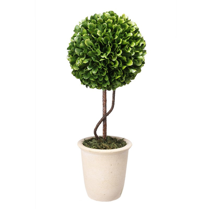 Artekko Boxwood Τεχνητός Πύξος σε Γλαστράκι Πλαστικό Πράσινο Μπεζ (15x15x36)cm ARTEKKO