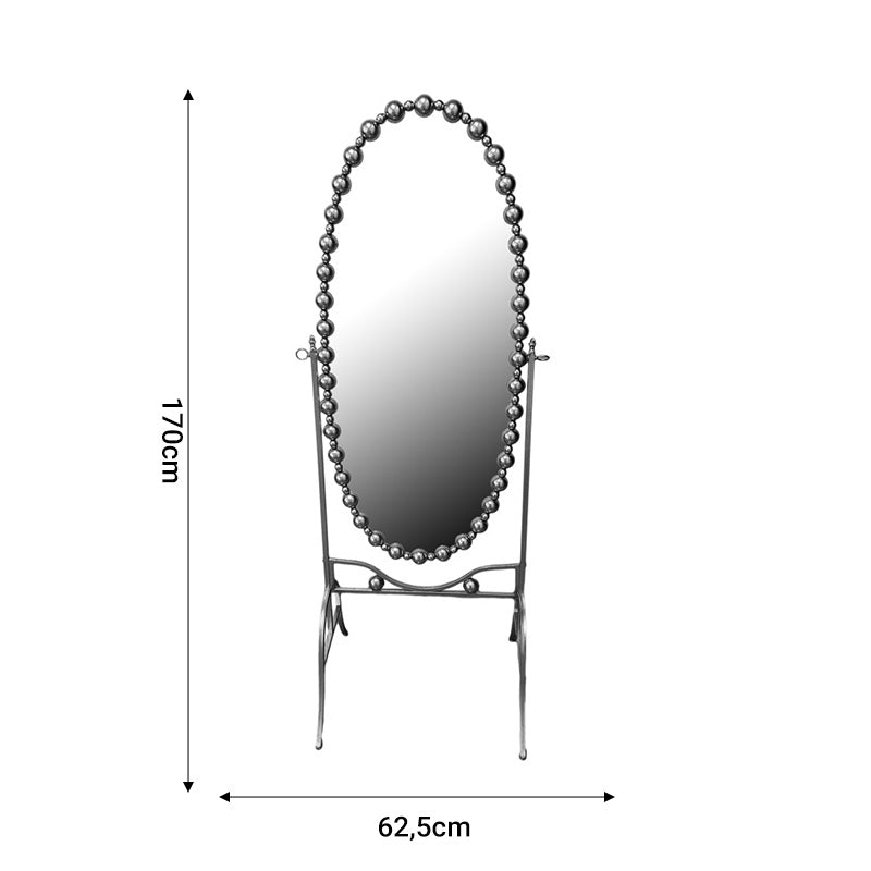 Καθρέπτης Present Inart μαύρο μέταλλο 63.5x50x171εκ INART