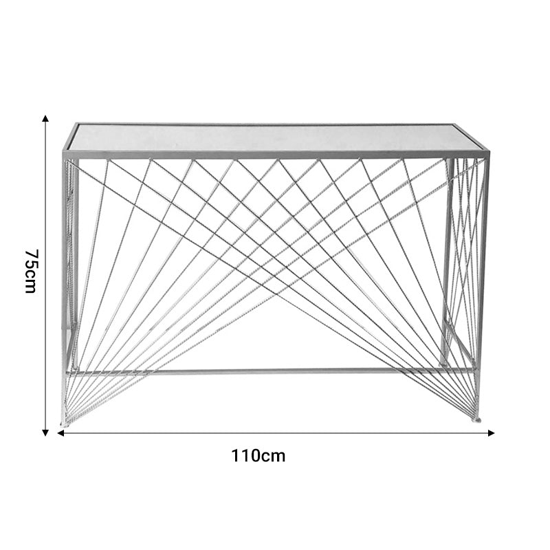 Κονσόλα Gioni Inart χρυσό μέταλλο 110x30x75εκ INART