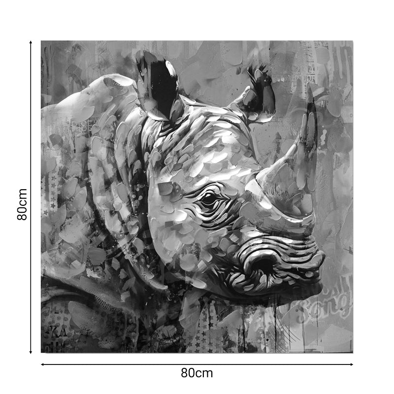 Πίνακας σε καμβά Rhinocery Inart 80x3x80εκ INART