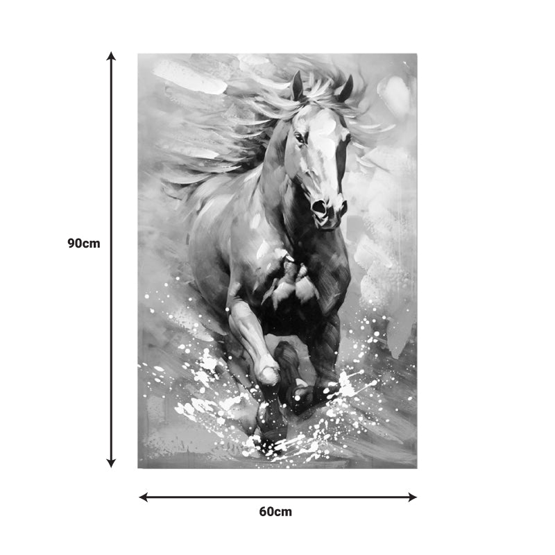 Πίνακας σε καμβά Horse Inart 60x3x90εκ INART