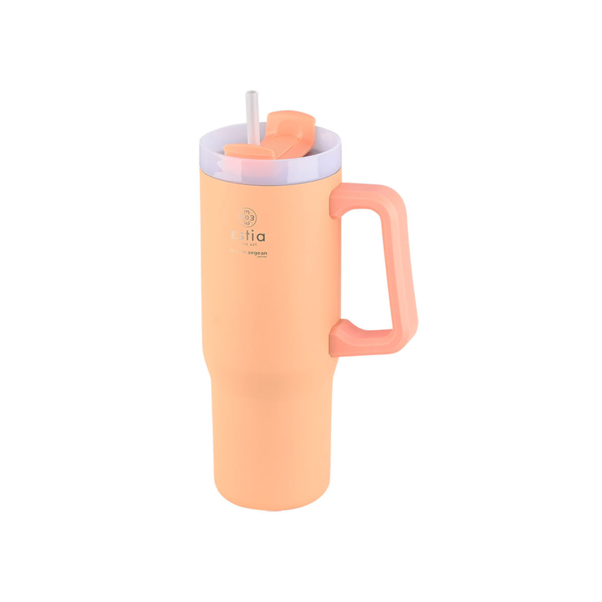 ΘΕΡΜΟΣ ESTIA STRAW TUMBLER XL SAVE THE AEGEAN 900ml PEACH FUZZ
