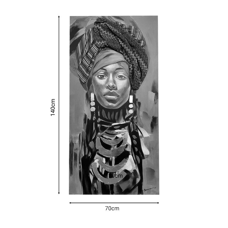 Πίνακας σε καμβά Afro Inart 70x3x140εκ INART