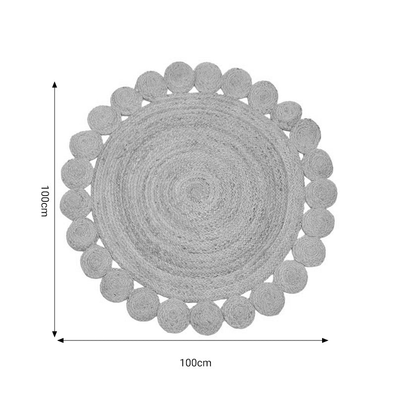 Χαλί Voni Inart φυσικό γιούτα 100x100x1εκ INART