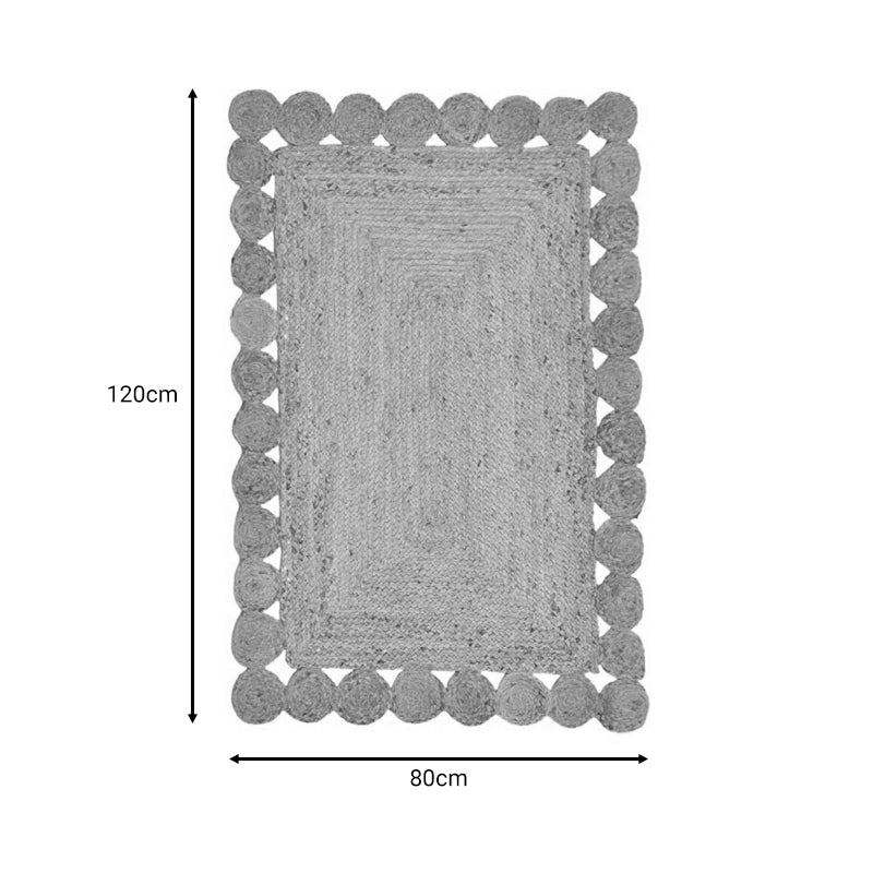 Χαλί Doze Inart μπεζ 100% γιούτα 120x80x1εκ INART