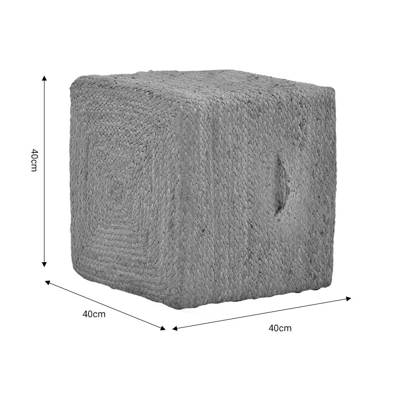 Σκαμπό Tresa Inart φυσικό 100% γιούτα 40x40x40εκ INART