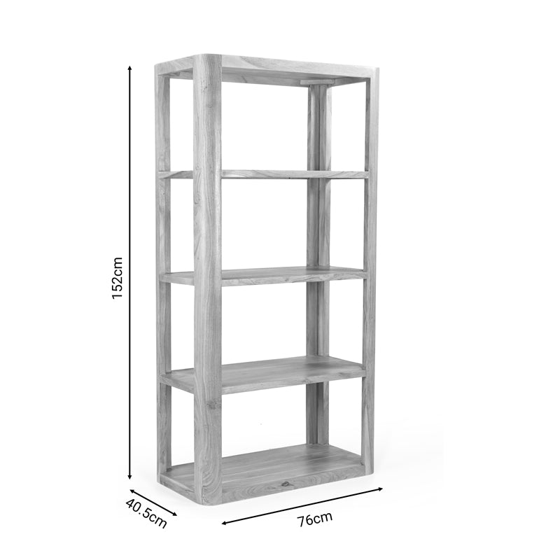 Βιβλιοθήκη Chapter Inart μασίφ ξύλο ακακίας 76x40.5x152εκ INART