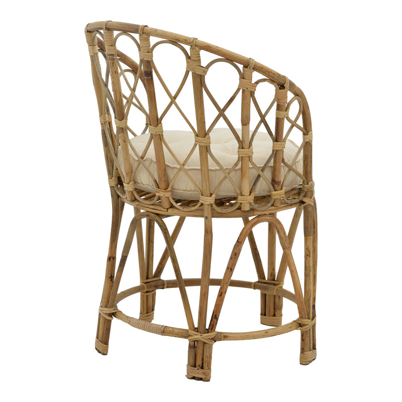 Πολυθρόνα Rostan Inart φυσικό rattan με μαξιλάρι 60x46x80εκ INART