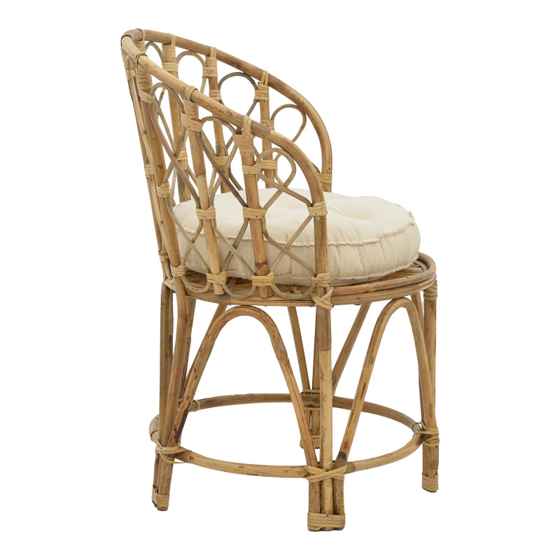 Πολυθρόνα Rostan Inart φυσικό rattan με μαξιλάρι 60x46x80εκ INART