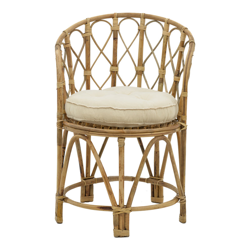 Πολυθρόνα Rostan Inart φυσικό rattan με μαξιλάρι 60x46x80εκ INART