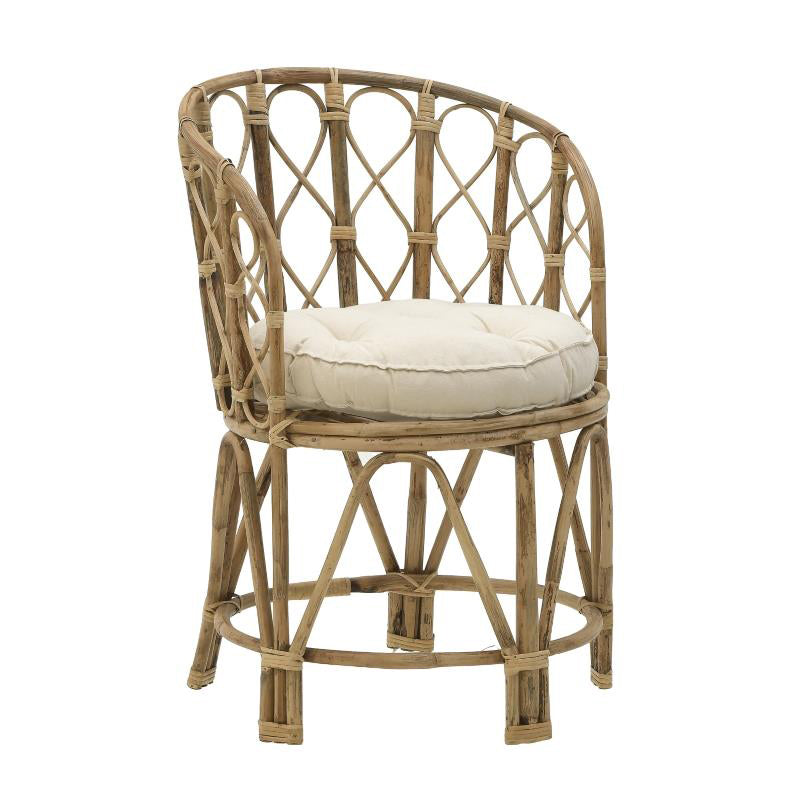 Πολυθρόνα Rostan Inart φυσικό rattan με μαξιλάρι 60x46x80εκ INART