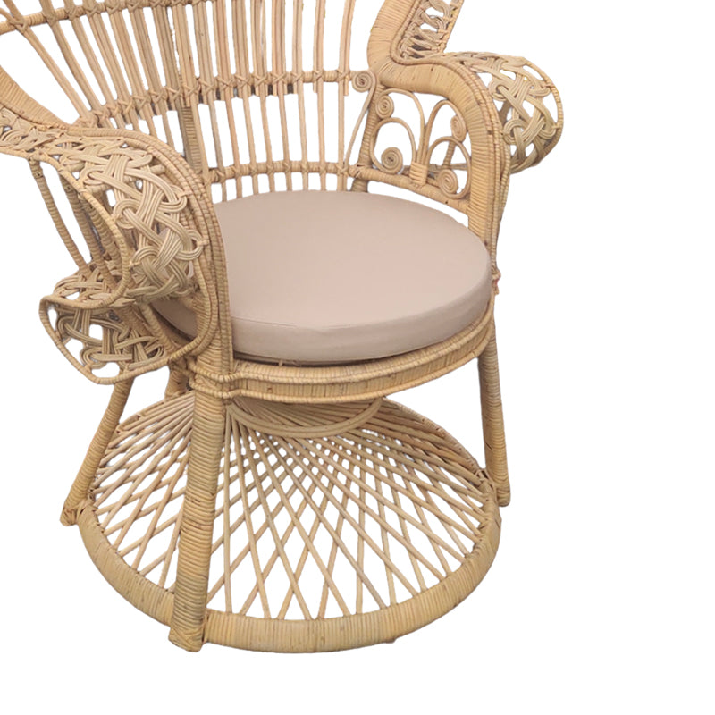 Πολυθρόνα Dorothy Inart με μπεζ μαξιλάρι-φυσικό rattan 115x57x150εκ INART