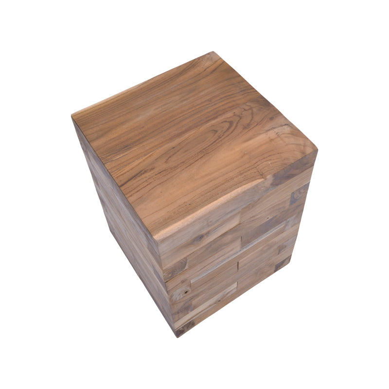 Βοηθητικό τραπέζι Werzy Inart φυσικό μασίφ ξύλο teak 35x35x49εκ INART