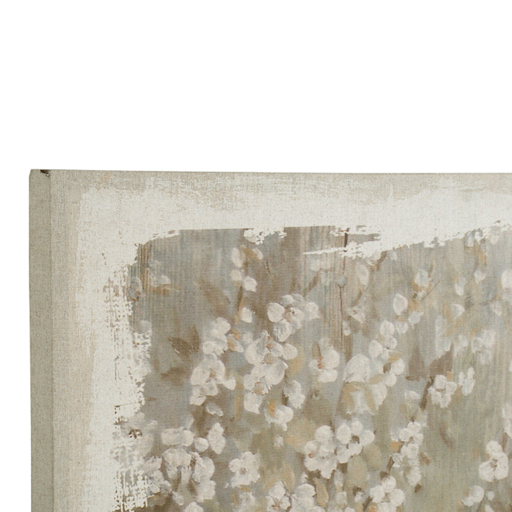 Artekko Blossom Πίνακας σε Καμβά MDF Ύφασμα Μπεζ (121.9x3.8x152.4)cm ARTEKKO