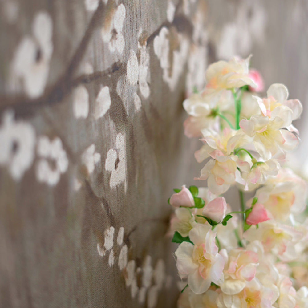 Artekko Blossom Πίνακας σε Καμβά MDF Ύφασμα Μπεζ (121.9x3.8x152.4)cm ARTEKKO