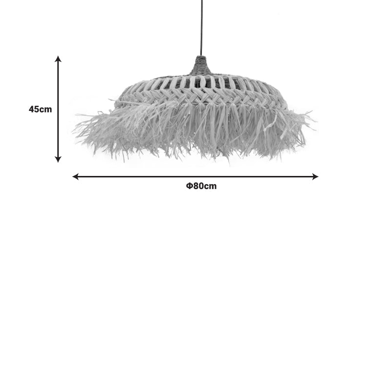 Φωτιστικό οροφής Borobe Inart sisal σε φυσικό χρώμα Φ80x45εκ INART