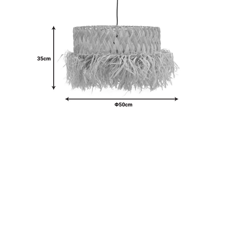 Φωτιστικό οροφής Annhele Inart sisal σε φυσικό χρώμα Φ50x35εκ INART