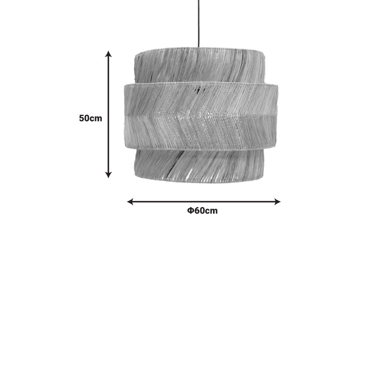 Φωτιστικό οροφής Zeniole Inart abaca σε φυσικό χρώμα Φ60x50εκ INART