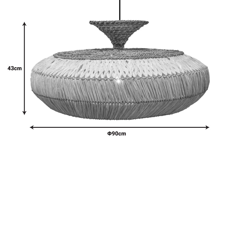 Φωτιστικό οροφής Lafrene Inart sisal σε φυσικό χρώμα Φ90x43εκ INART