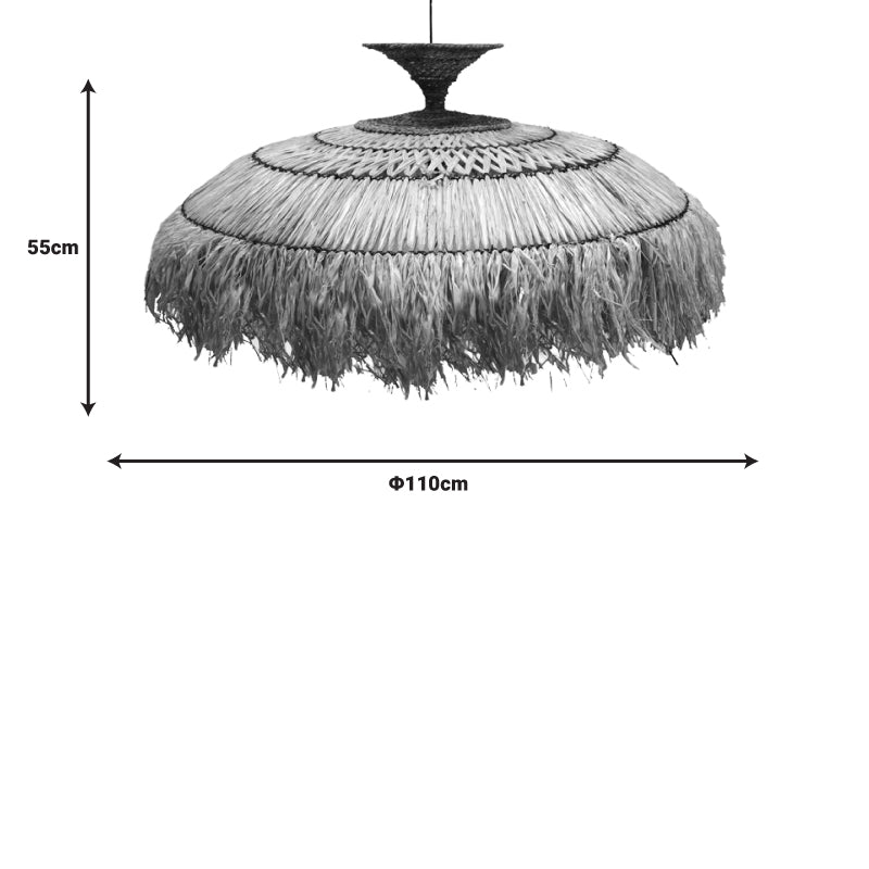 Φωτιστικό οροφής Preliere Inart sisal σε φυσικό χρώμα Φ110x55εκ INART