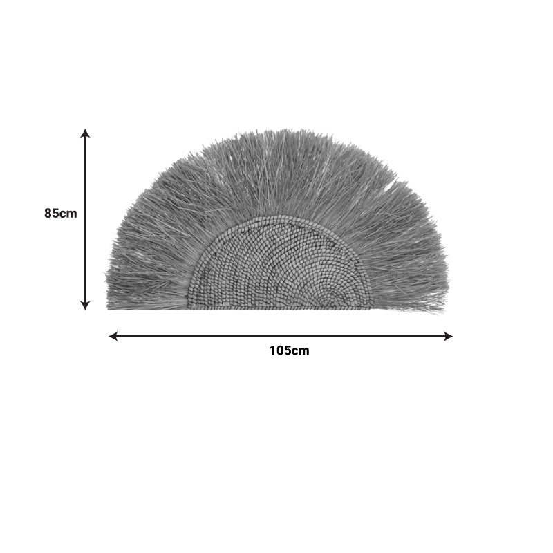 Διακοσμητικό τοίχου Nairone Inart ψάθα-abaca σε φυσικό χρώμα 85x105x10εκ INART