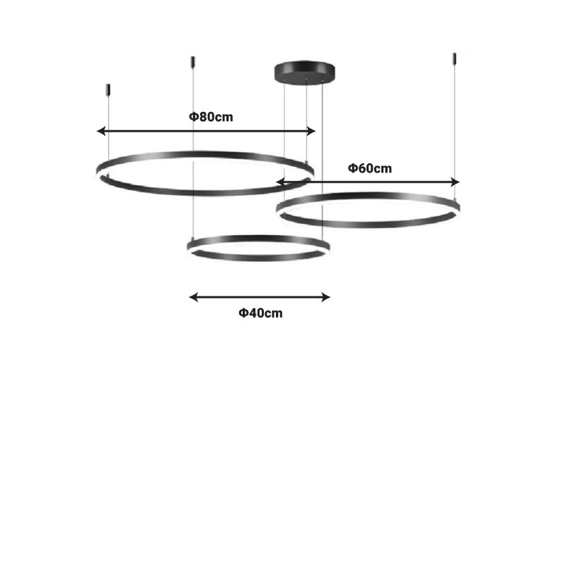 Φωτιστικό οροφής Premele pakoworld led μαύρο μέταλλο Φ120x150εκ pakoworld