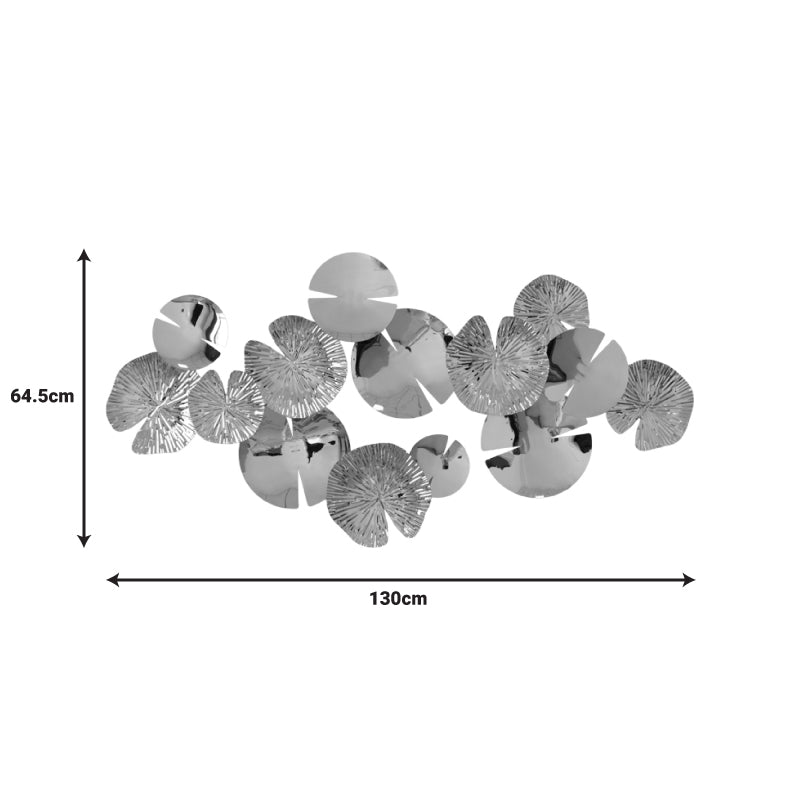 Διακοσμητικό τοίχου Lily Inart μέταλλο σε χρυσή απόχρωση130x64.5x6εκ INART