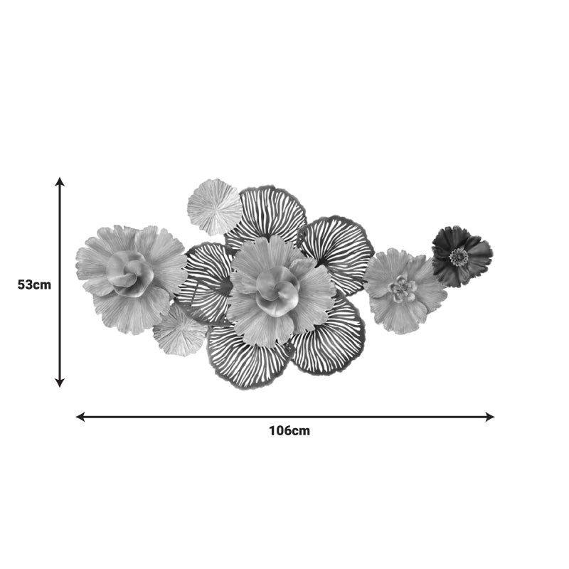 Διακοσμητικό τοίχου Jemiole Inart μέταλλο σε χρυσή-γκρι απόχρωση 106x53x9.5εκ INART