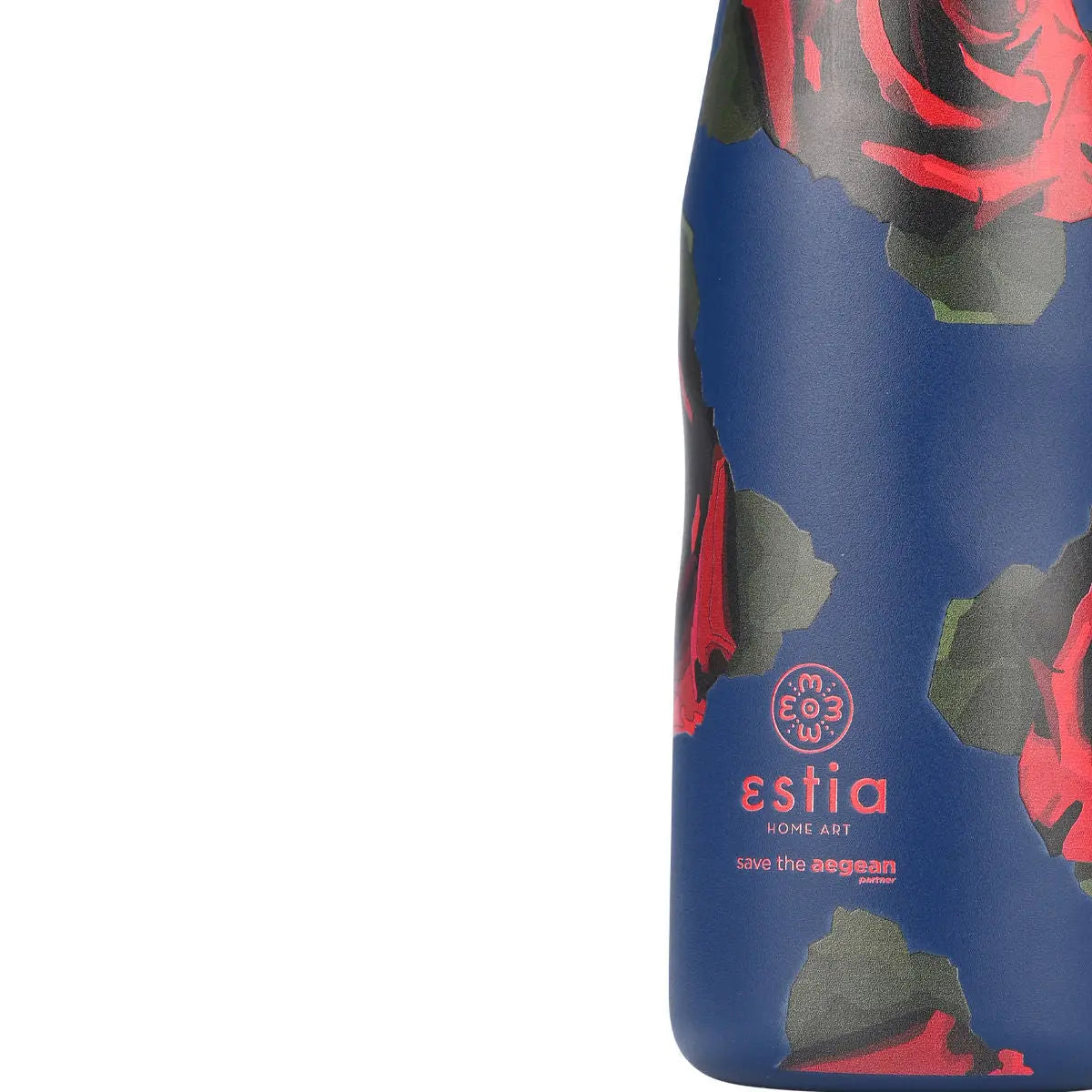 ΘΕΡΜΟΣ ESTIA TRAVEL FLASK SAVE THE AEGEAN 500ml ELECTRIC ROSES