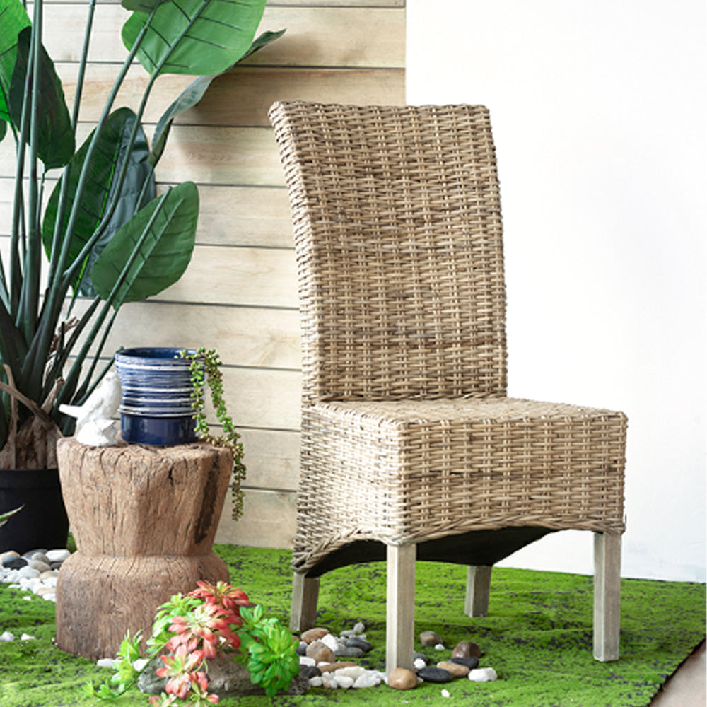 Artekko Rattan Καρέκλα Ξύλο Ρατάν σε Φυσική Απόχρωση (48x62x103)cm ARTEKKO