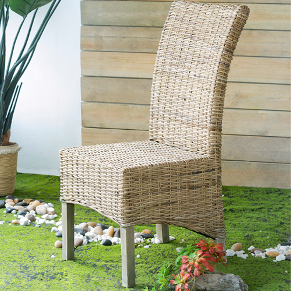 Artekko Rattan Καρέκλα Ξύλο Ρατάν σε Φυσική Απόχρωση (48x62x103)cm ARTEKKO