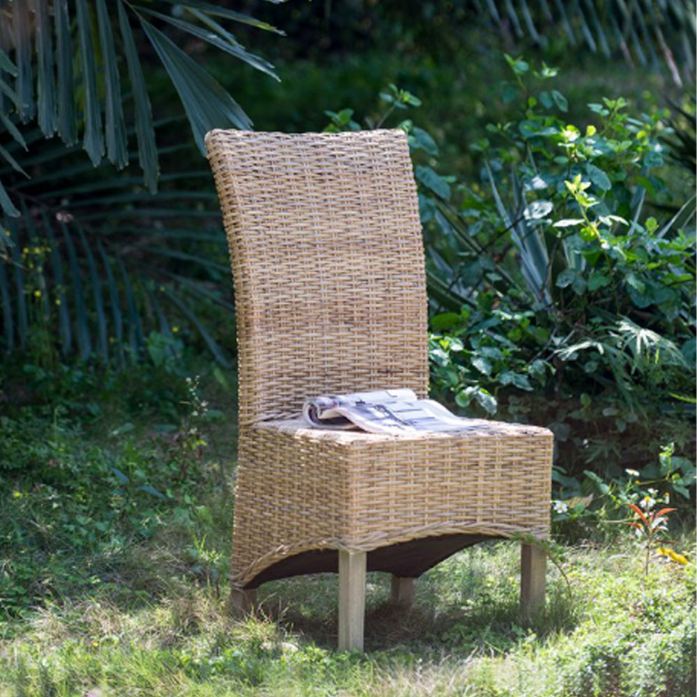 Artekko Rattan Καρέκλα Ξύλο Ρατάν σε Φυσική Απόχρωση (48x62x103)cm ARTEKKO