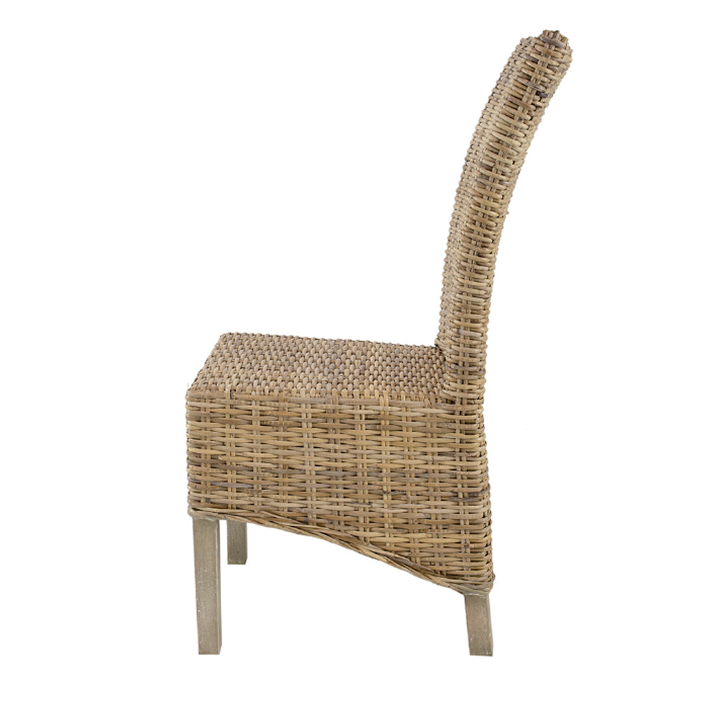 Artekko Rattan Καρέκλα Ξύλο Ρατάν σε Φυσική Απόχρωση (48x62x103)cm ARTEKKO