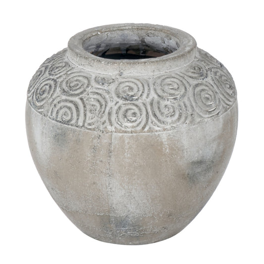 Artekko Pot Κασπώ Γλάστρα από Τερακότα Γκρι (21x21x19.5)cm ARTEKKO