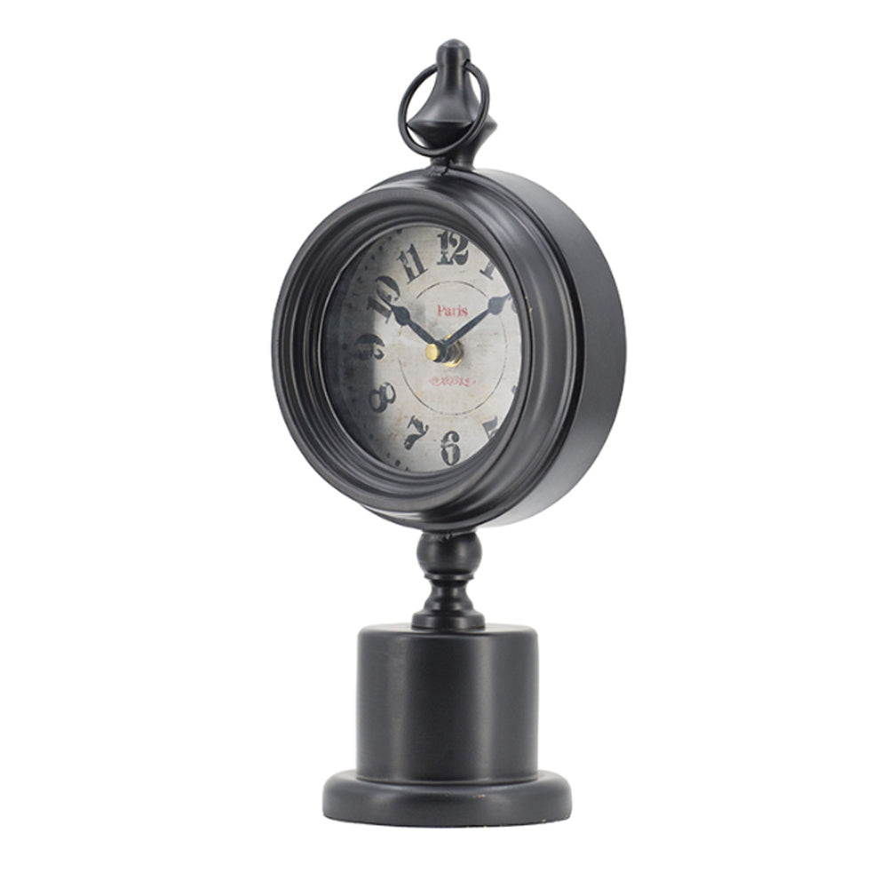 Artekko Clock Ρολόι Επιτραπέζιο Μεταλλικό Μαύρο (15.5x10.9x37.1)cm ARTEKKO