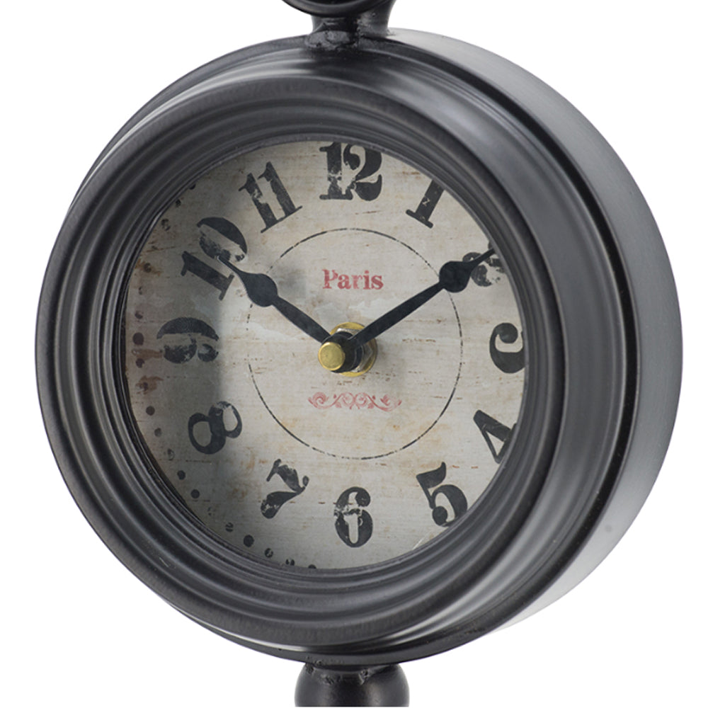 Artekko Clock Ρολόι Επιτραπέζιο Μεταλλικό Μαύρο (15.5x10.9x37.1)cm ARTEKKO