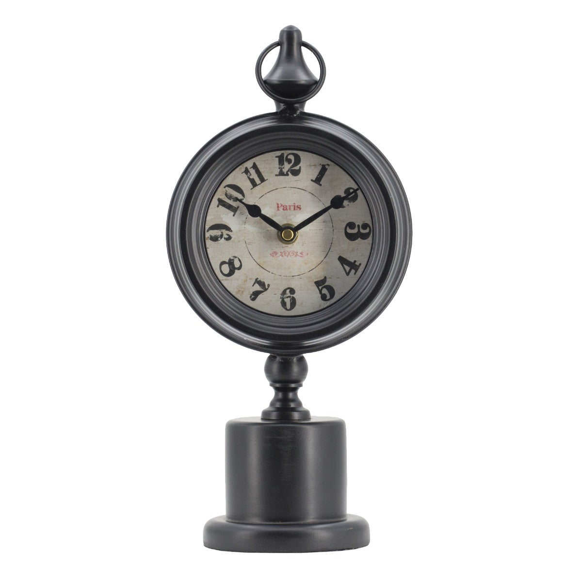 Artekko Clock Ρολόι Επιτραπέζιο Μεταλλικό Μαύρο (15.5x10.9x37.1)cm ARTEKKO