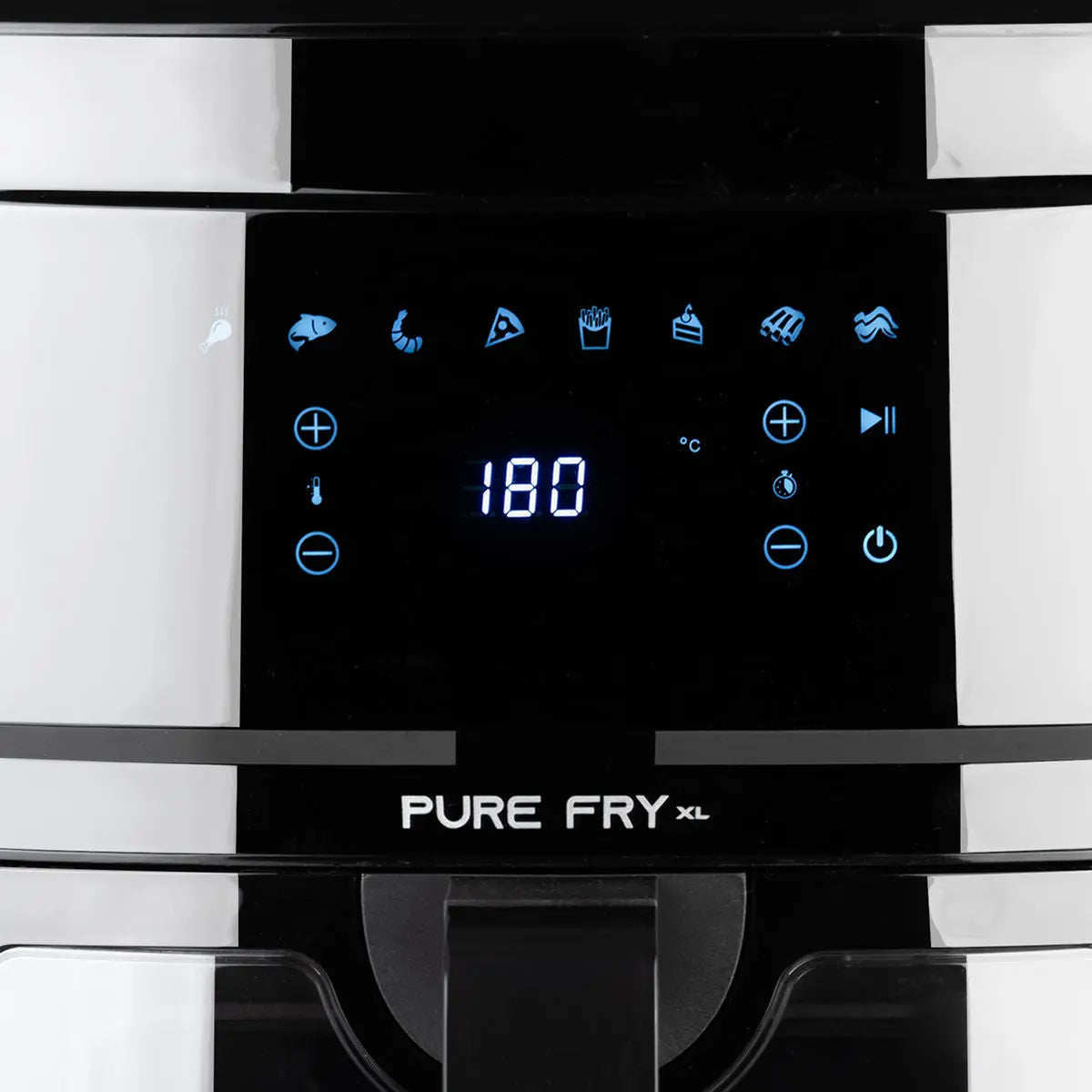 ΦΡΙΤΕΖΑ ΑΕΡΟΣ ESTIA PURE FRY XL 1700w 9.1lt ME ΨΗΦΙΑΚΗ ΟΘΟΝΗ & 8 ΠΡΟΓΡΑΜΜΑΤΑ ΜΑΥΡΟ