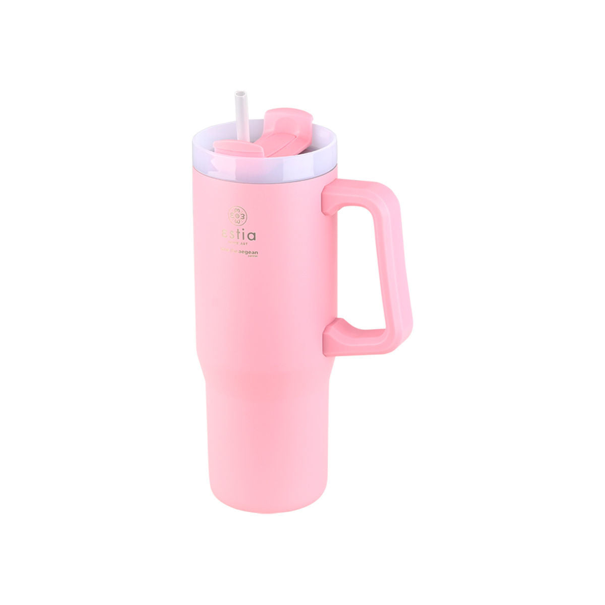 ΘΕΡΜΟΣ ESTIA STRAW TUMBLER XL SAVE THE AEGEAN 900ml BLOSSOM ROSE