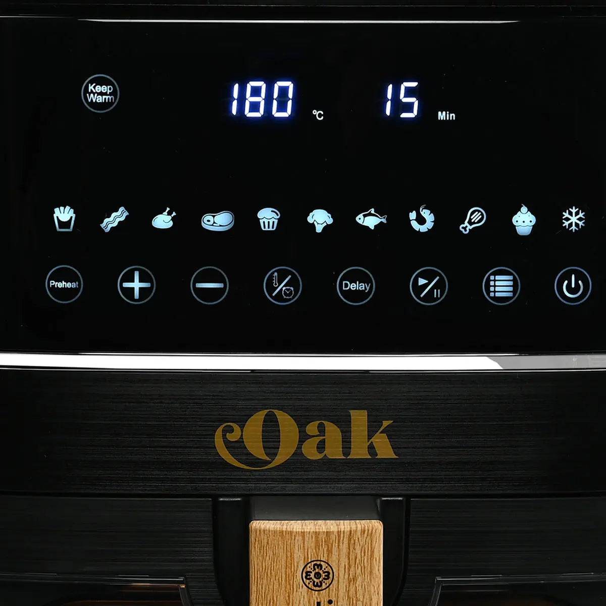 ΦΡΙΤΕΖΑ ΑΕΡΟΣ ESTIA OAK 1650w 7.2lt ME ΨΗΦΙΑΚΗ ΟΘΟΝΗ & 11 ΠΡΟΓΡΑΜΜΑΤΑ ΜΑΓΕΙΡΕΜΑΤΟΣ