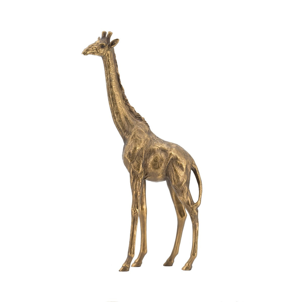 Artekko Animal Giraffe Επιτραπέζιο Διακοσμητικό Καμηλοπάρδαλη Ρητίνη Μπρονζέ (15x5.5x28,5)cm ARTEKKO