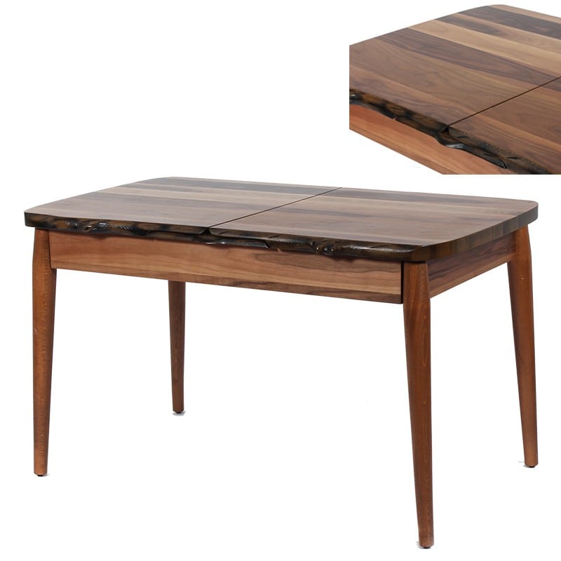 Artekko Irodsups Τραπέζι Επεκτεινόμενο Χρώμα Walnut (130x80x75)cm ARTEKKO