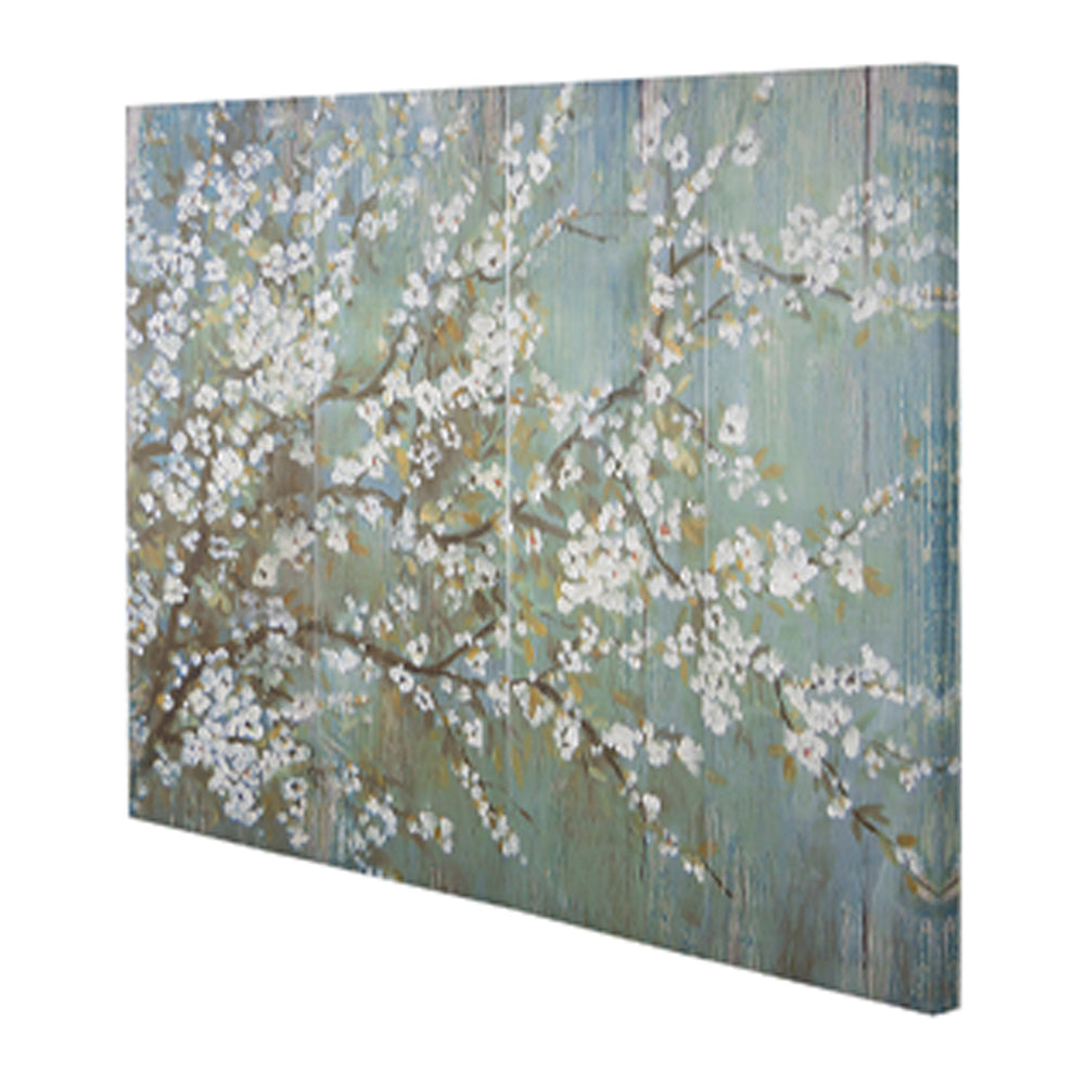 Artekko Cherry Blossom Πίνακας Καμβάς με Άνθη Κερασιάς MDF Καμβάς (47x3.8x150.11)cm Σετ/4 ARTEKKO