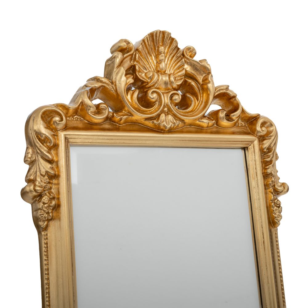 ΧΡΥΣΟΣ ΚΑΘΡΕΦΤΗΣ VINTAGE PU ΕΠΙΔΑΠΕΔΙΟΣ ΜΕ ΑΝΑΓΛΥΦΑ ΣΧΕΔΙΑ 41Χ5Χ162ΕΚ