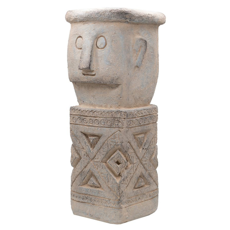 Artekko Totem Διακοσμητικό Γκρι Κασπώ από Μαγνήσιο (20x19x50)cm ARTEKKO